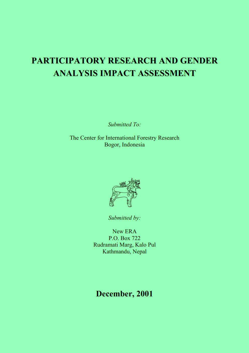 Participatory Research and Gender Analysis Impact Assessment