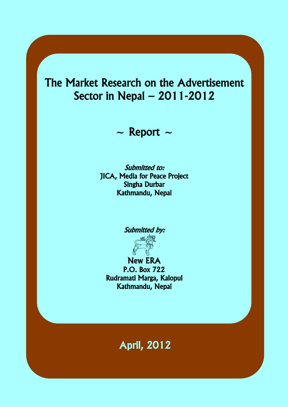The Market Research on Advertisement Sectors in Nepal