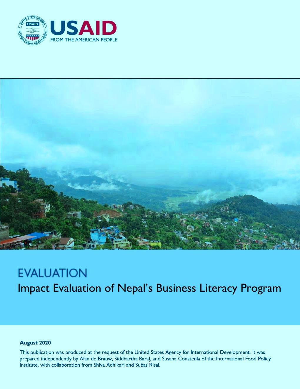 Impact Evaluation of Nepal’s Business Literacy  Program